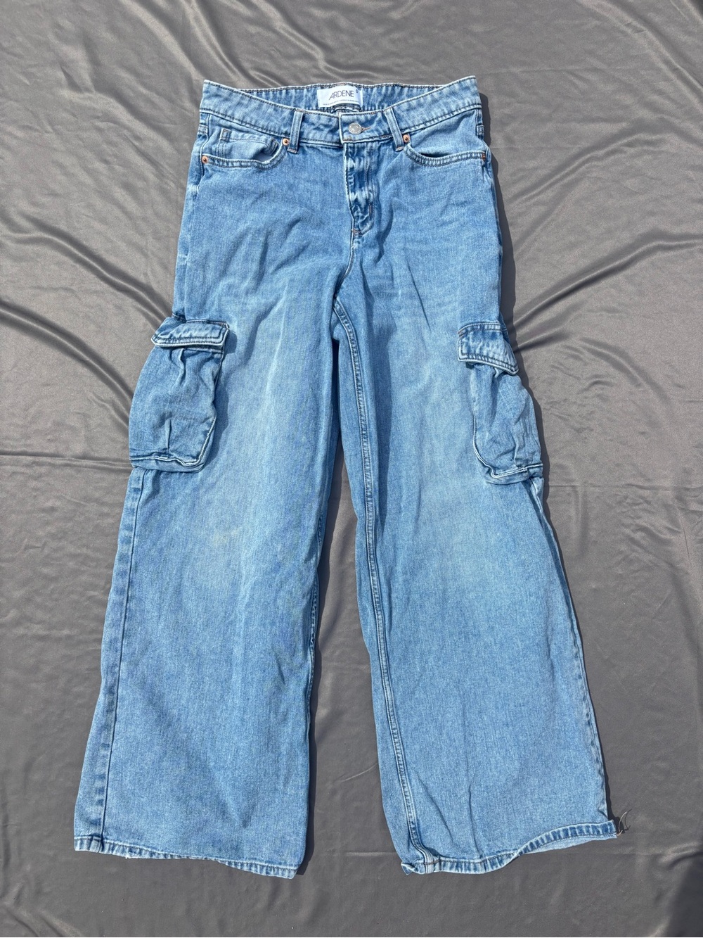 Ardene Light Blue Cargo Wide-Leg Jeans